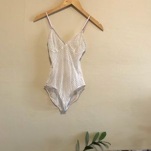 American Apparel Dotted Sheer Bodysuit